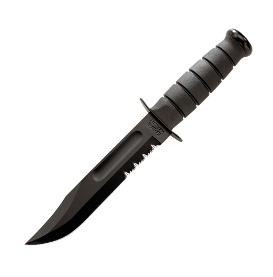 Cuchillo táctico Ka-Bar Kraton G 1212 - Hoja de 18 cm parcialment...