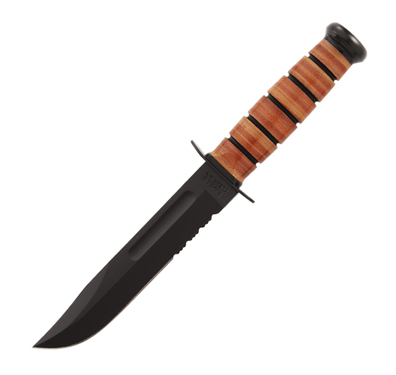 Cuchillo Ka-Bar 1219 Ejército Estados Unidos - Hoja parcialmente ...