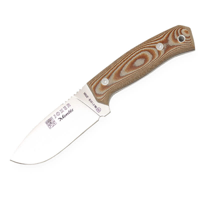 Coltello da caccia Joker Montés con manico in micarta marrone e l...