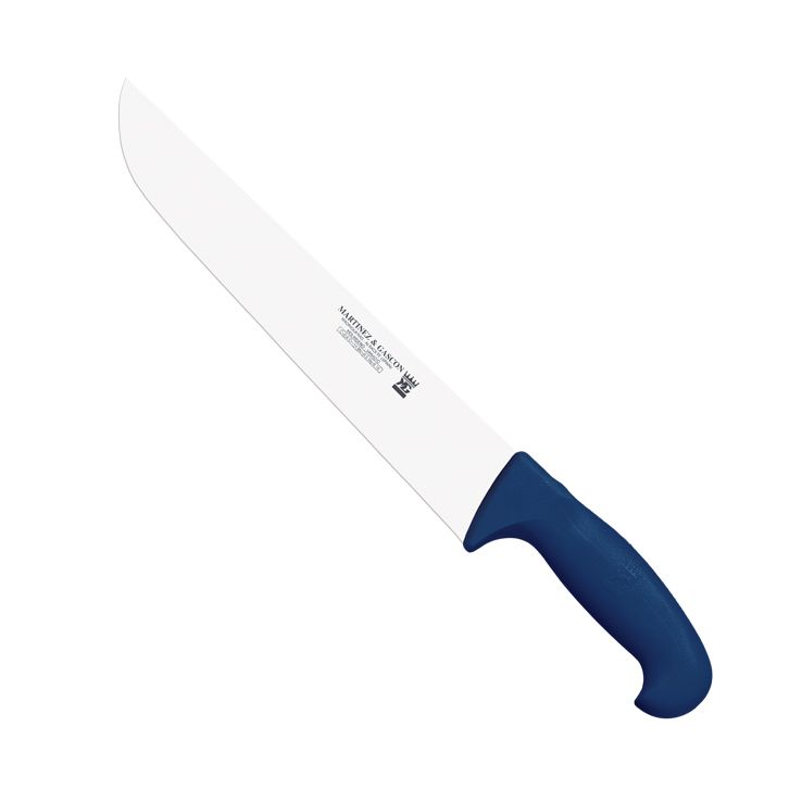 Cuchillo carnicero con hoja de 36 cm y mango de polipropileno azu...