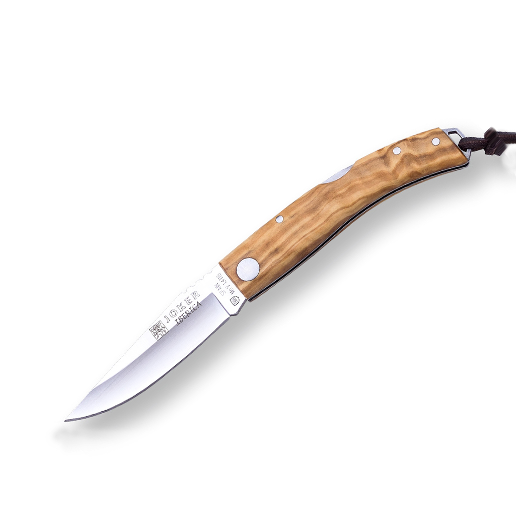 Couteau de poche Joker Iberica avec manche en bois d'olivier et l...