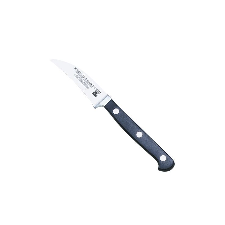 Cuchillo mondador curvo forjado alemán con mango de POM y hoja de...