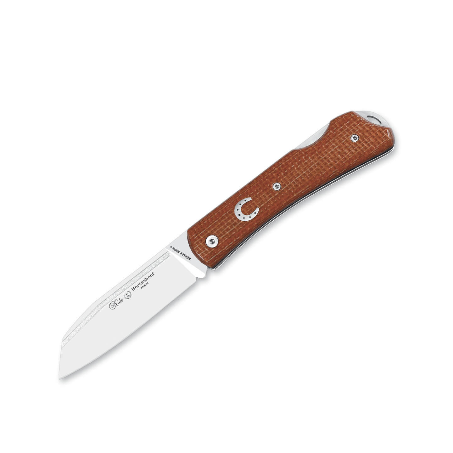 Couteau de poche Nieto Horseshoof avec manche en micarta orange e...