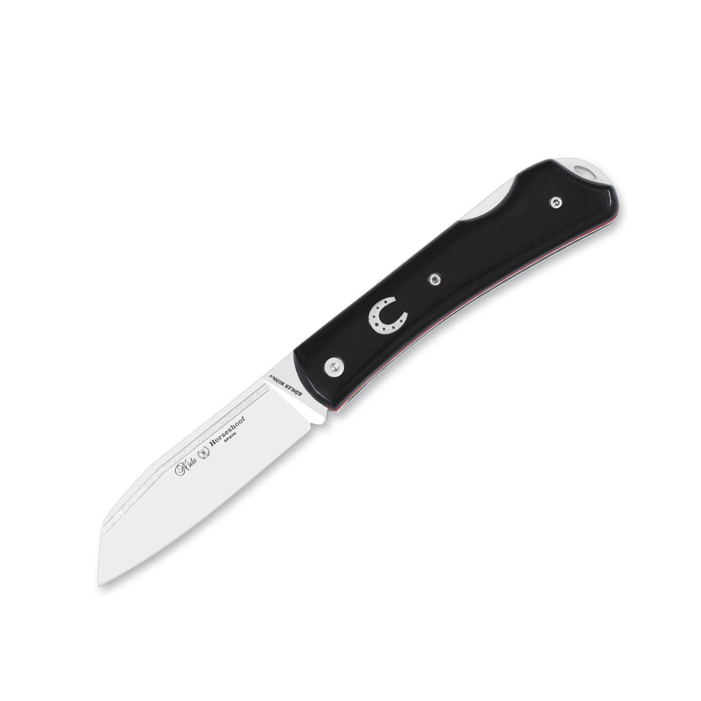 Couteau de poche Nieto Horseshoof avec manche en micarta noir et ...