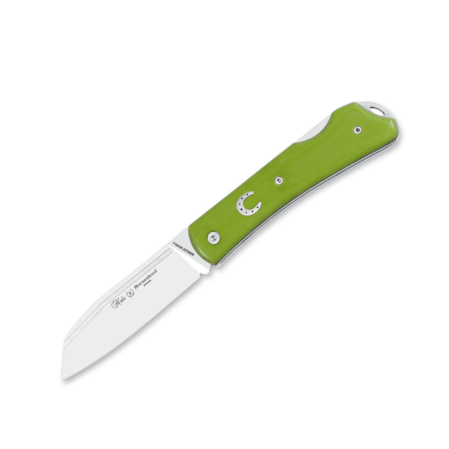 Couteau de poche Nieto Horseshoof avec manche en micarta fluor ve...