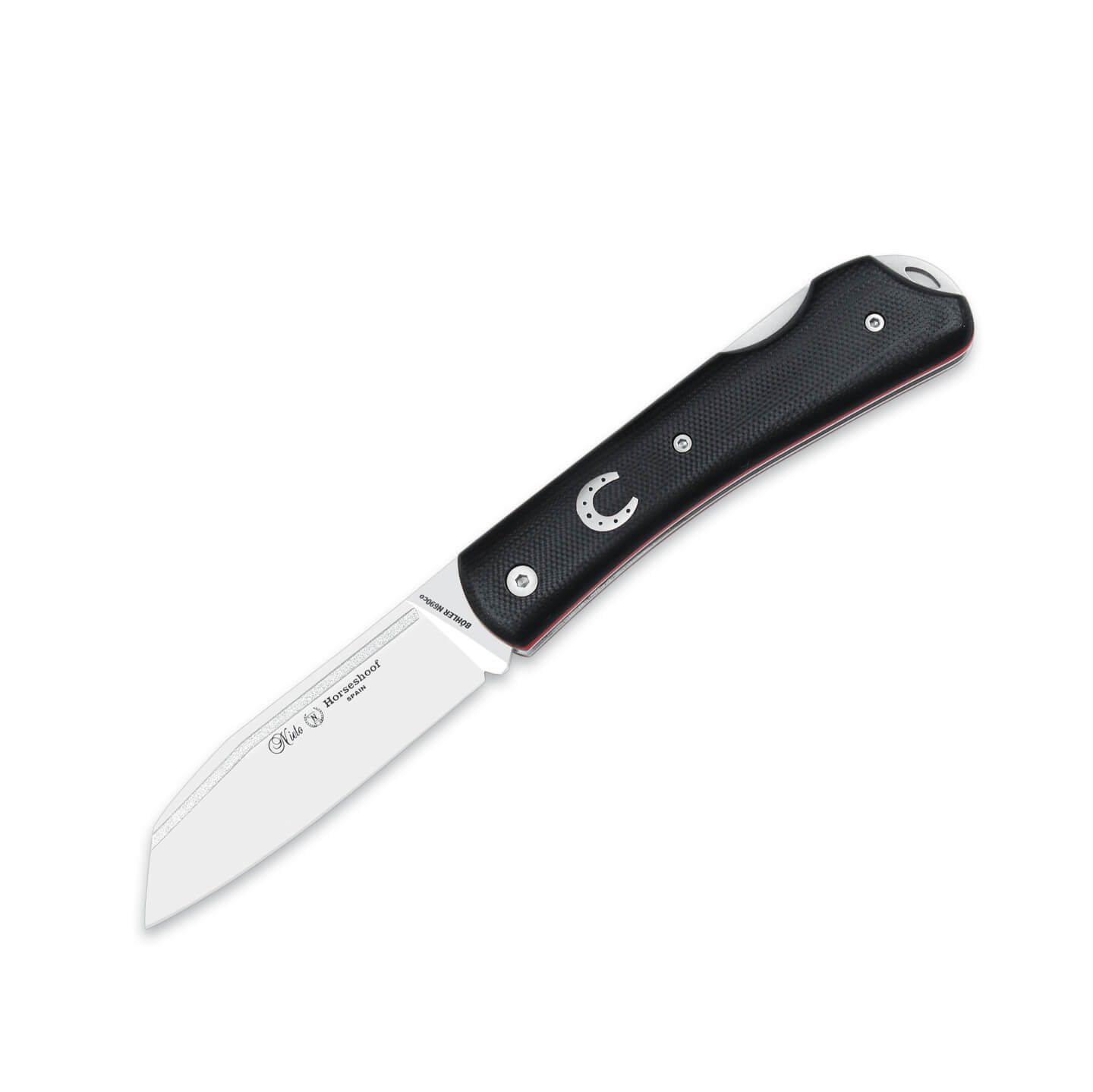 Couteau de poche Nieto Horseshoof avec manche G10 noir et lame de...