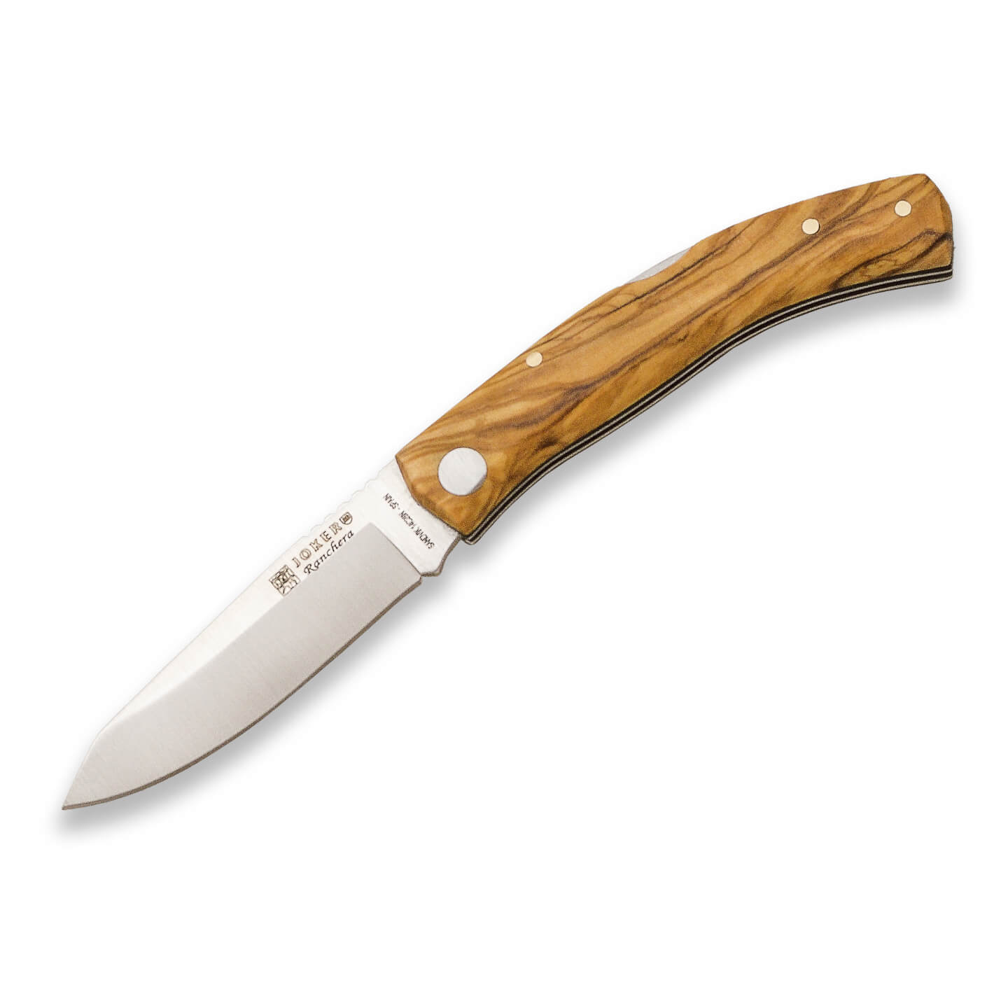 Couteau de poche Joker Ranchera avec manche en bois d'olivier et ...