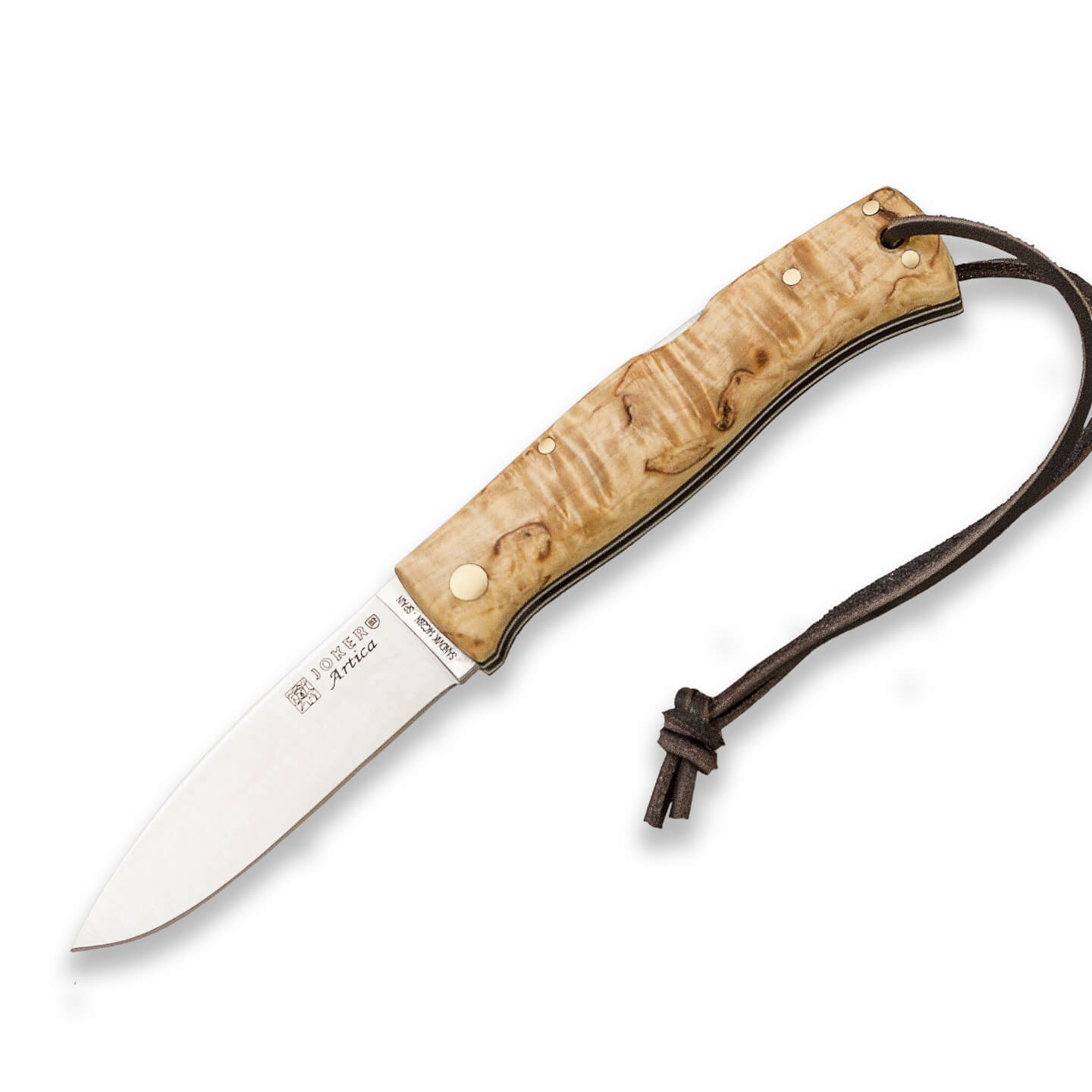 Couteau de poche Joker Artica avec manche en bois de bouleau fris...