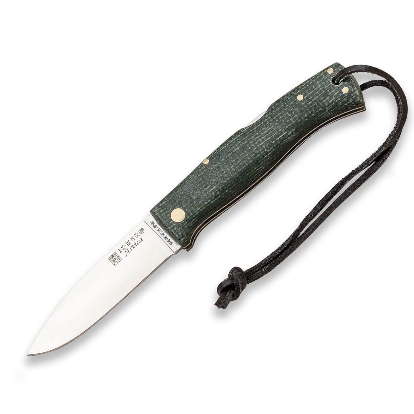 Couteau de poche Joker Artica avec manche en micarta vert et lame...