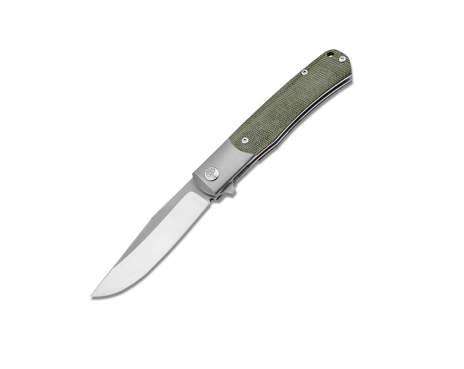 TRPPR Micarta con mango de titanio y Micarta. Hoja de acero inoxi...