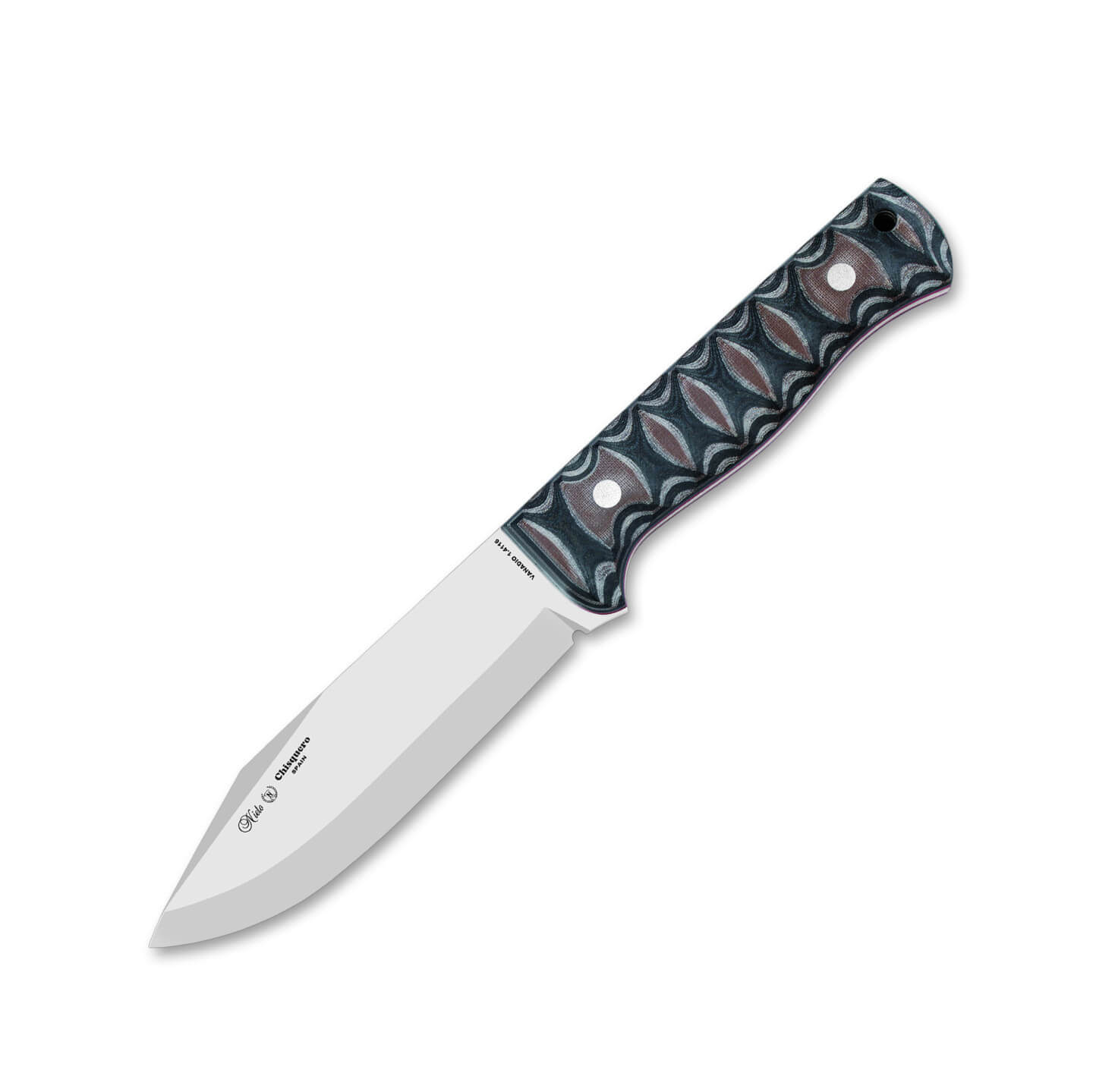 Cuchillo Nieto Chisquero con mango de katex marrón y hoja de Vana...