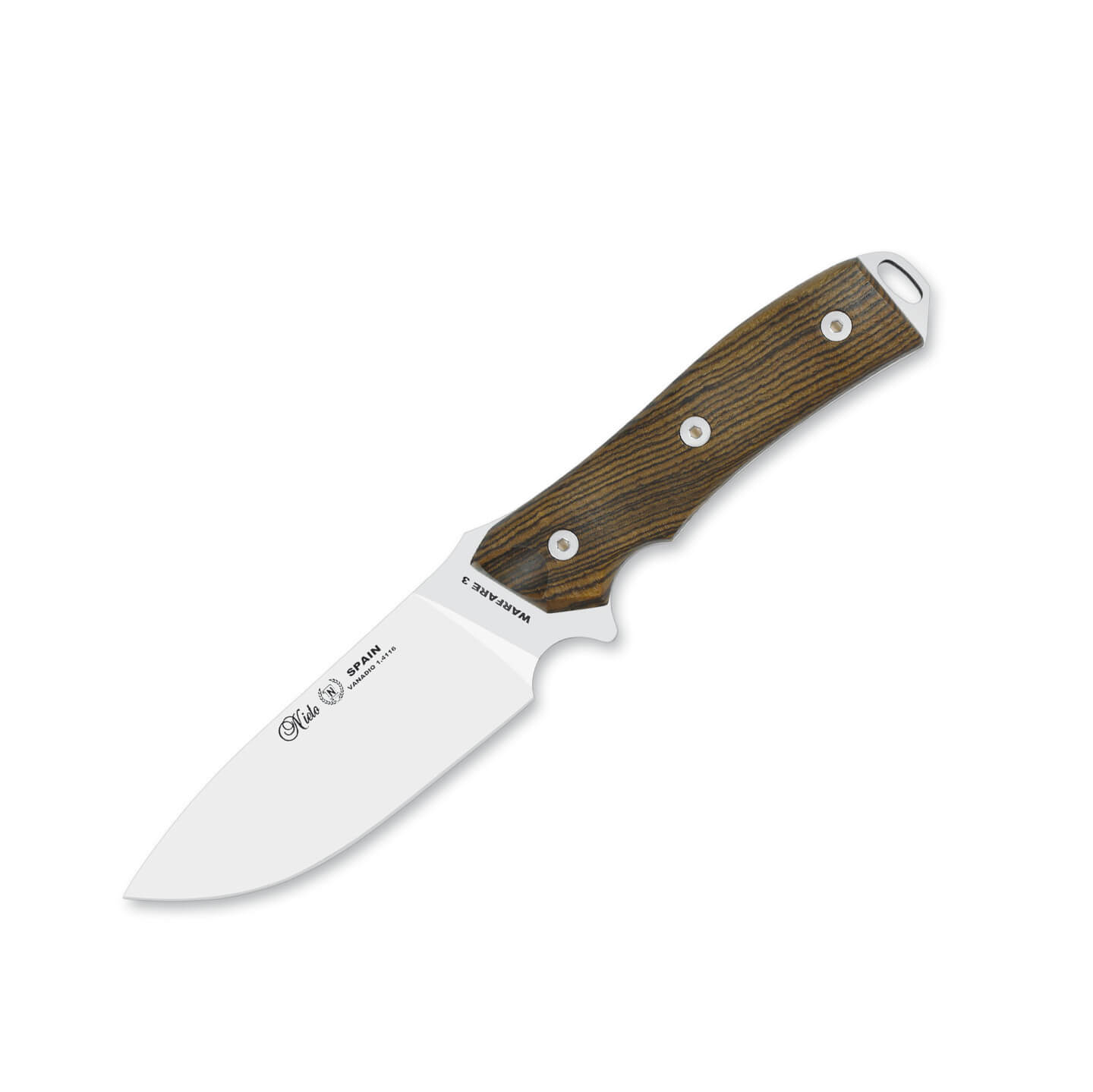 Cuchillo táctico Nieto Warfare 3 con mango de madera de bokote y ...