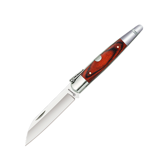 Couteau machette n°0 avec manche en stamina rouge et lame de 8 cm