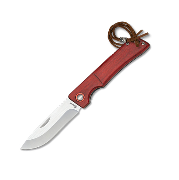 Couteau de poche avec manche en stamina rouge et lame de 8,5 cm