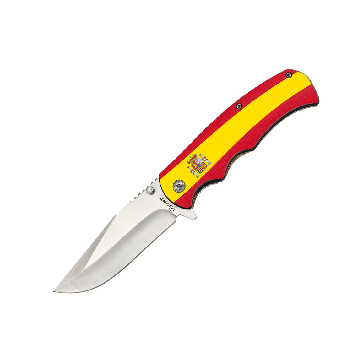 Navaja de bolsillo ABS y madera con recubrimiento bandera españa ...