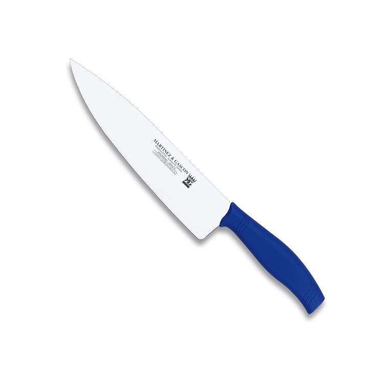 Küchenmesser mit 22,5 cm Klinge und blauem rutschfestem Polypropy...