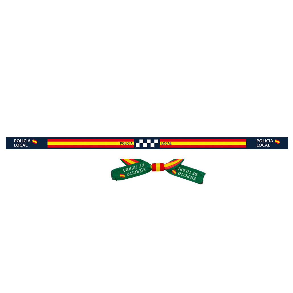 Pulseira de tecido da Polícia Local