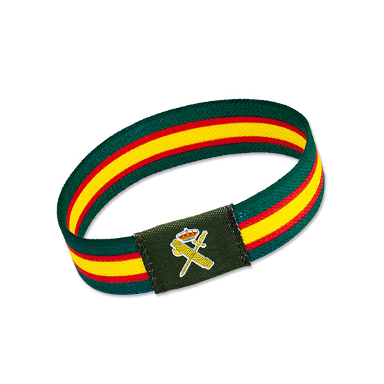 Pulseira elástica verde da Guarda Civil