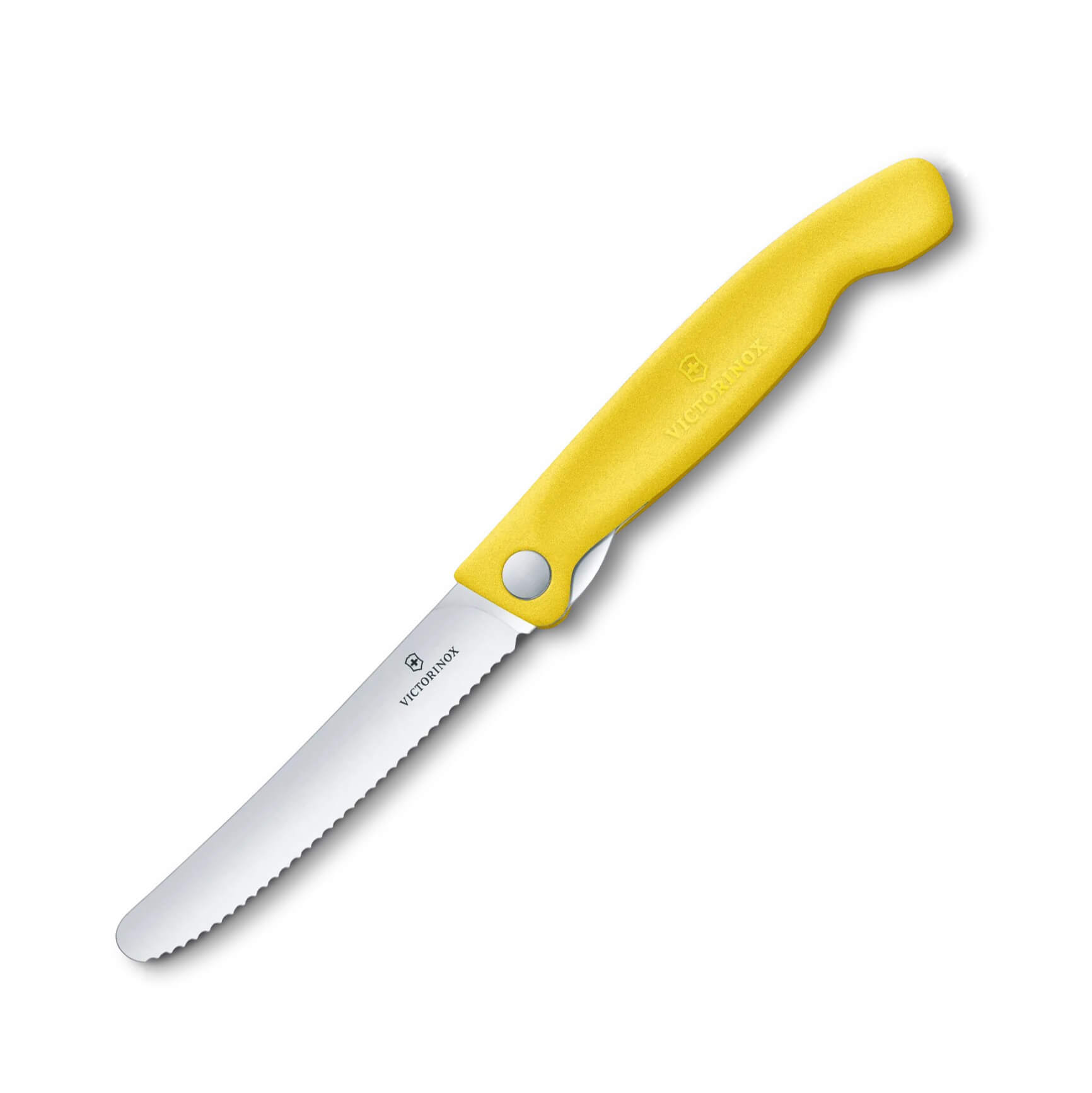 Victorinox Swiss Classic Klapptischmesser, gezahnter Rand, gelber...