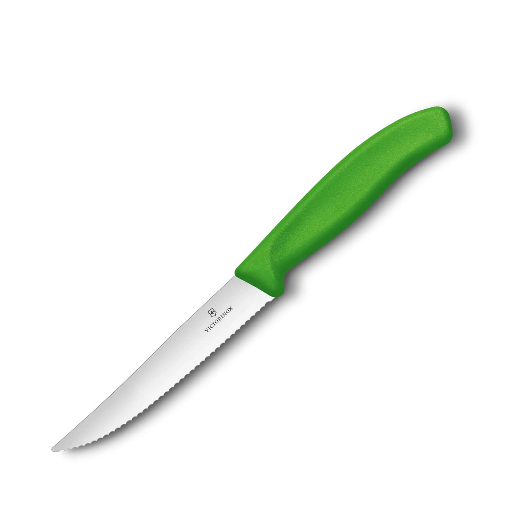Victorinox Swiss Classic Gourmet Steakmesser, gezahnter Rand, grü...
