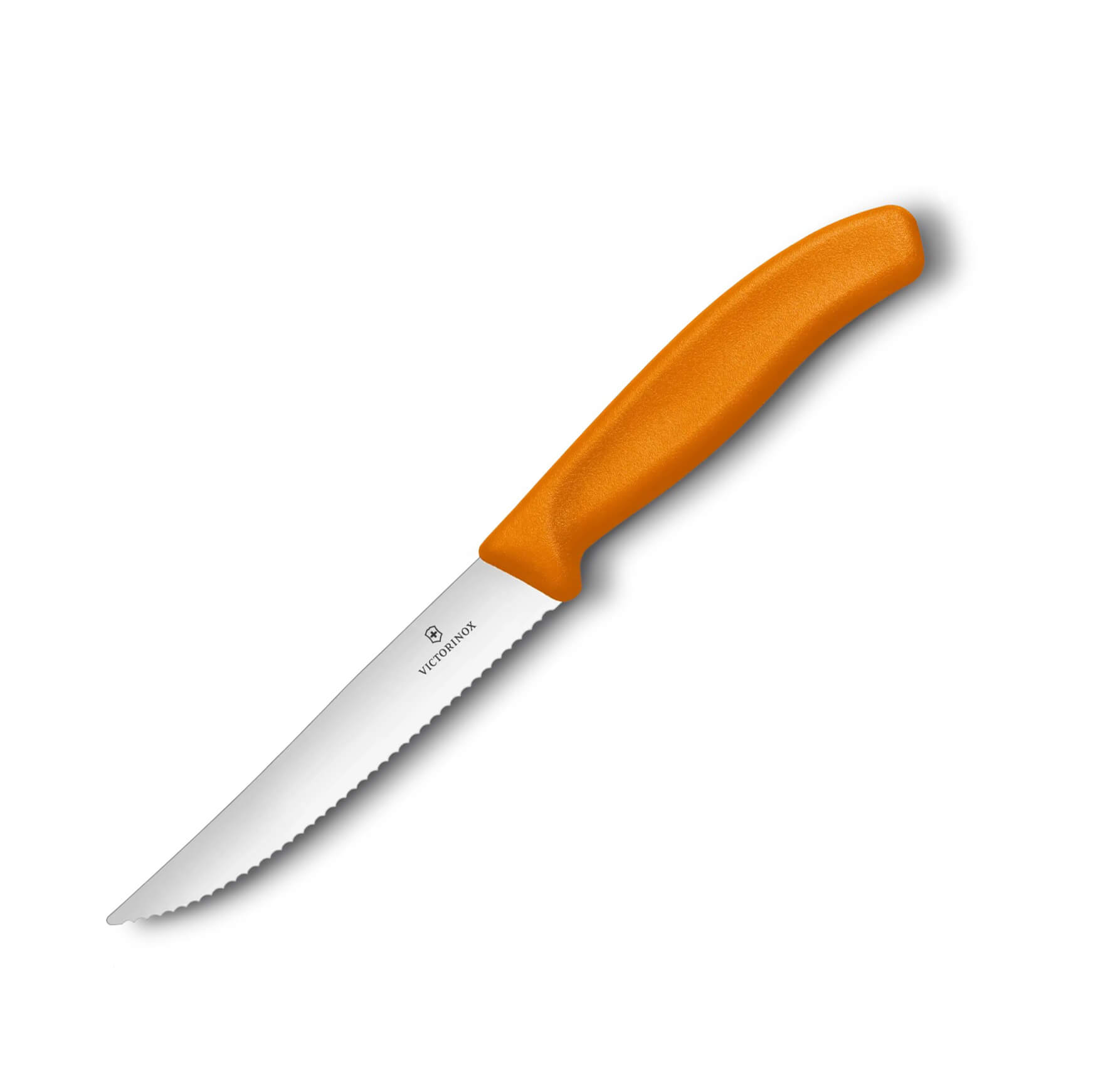Victorinox Swiss Classic Gourmet Steakmesser, gezahnter Rand, ora...