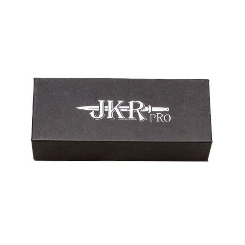 Couteau tactique JKR PRO avec manche en aluminium caoutchouté noir