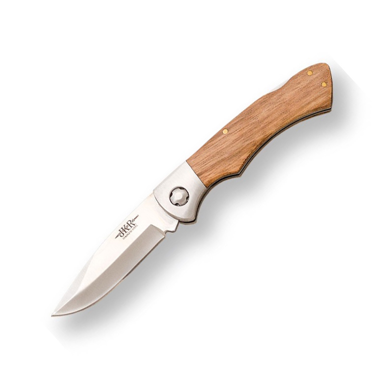 Couteau de poche de sport avec lame de 8 cm et manche en bois de ...
