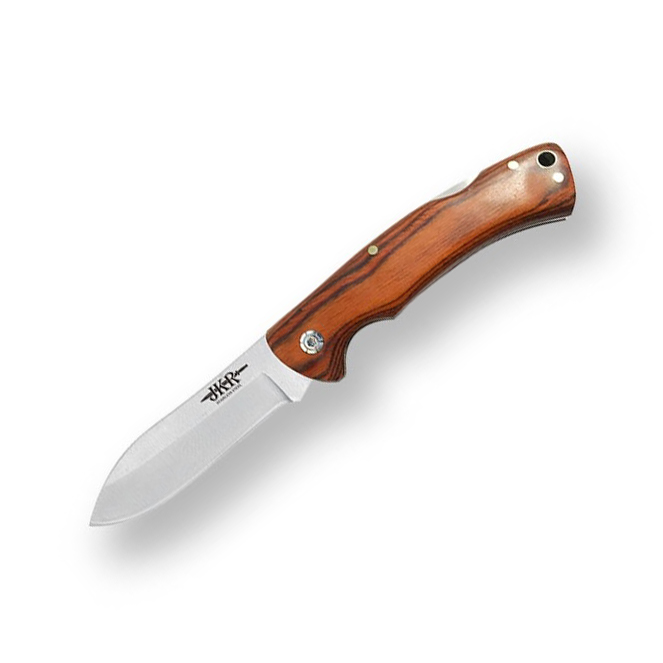 Navaja de bolsillo mango de madera prensada y hoja de 7.8 cm