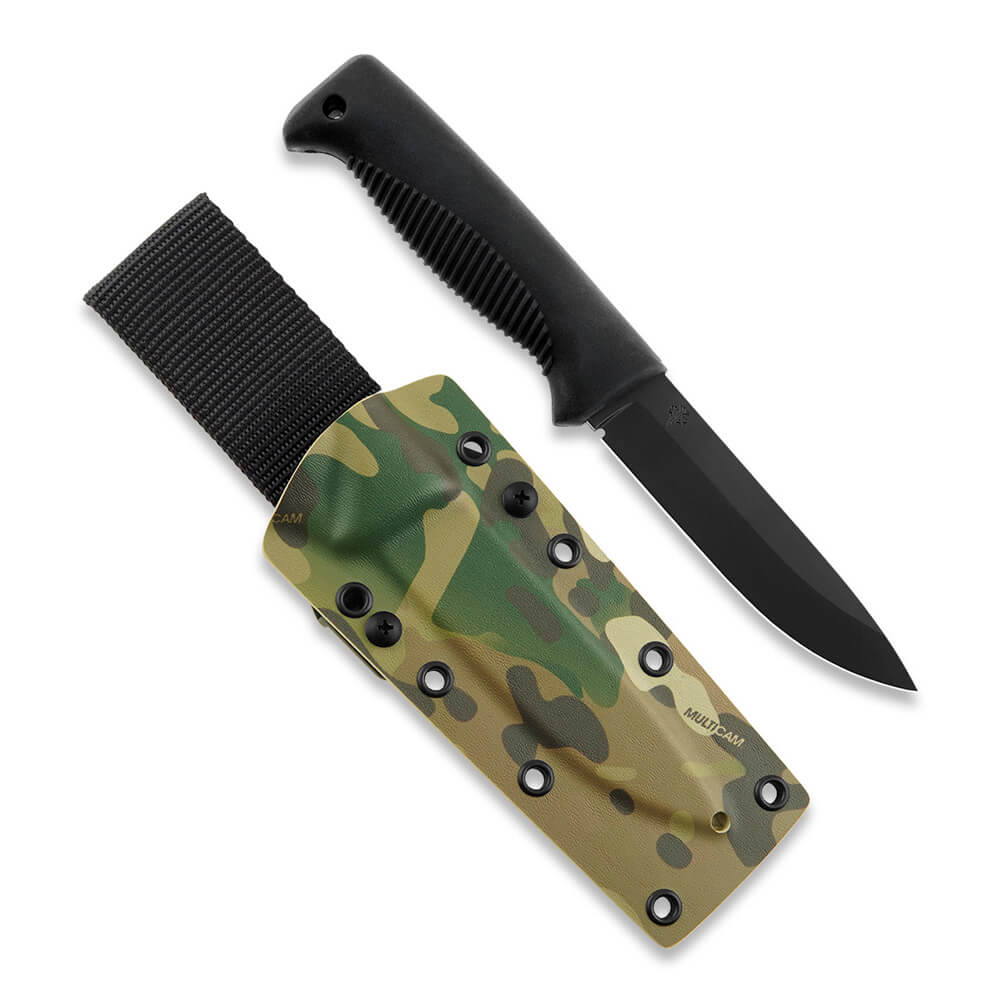 Cuchillo táctico M07 Ranger Puukko con hoja teflonada negra de 11...
