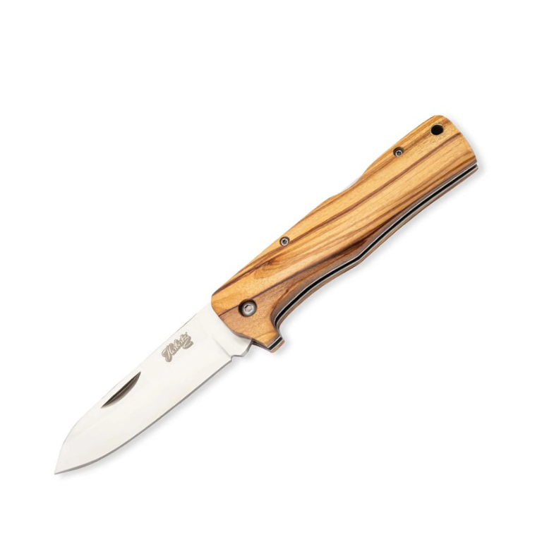 Couteau de poche avec lame en acier inoxydable de 9 cm et manche ...