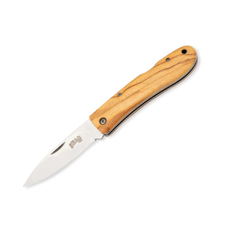 Couteau de poche avec lame en acier inoxydable de 9,3 cm et manch...