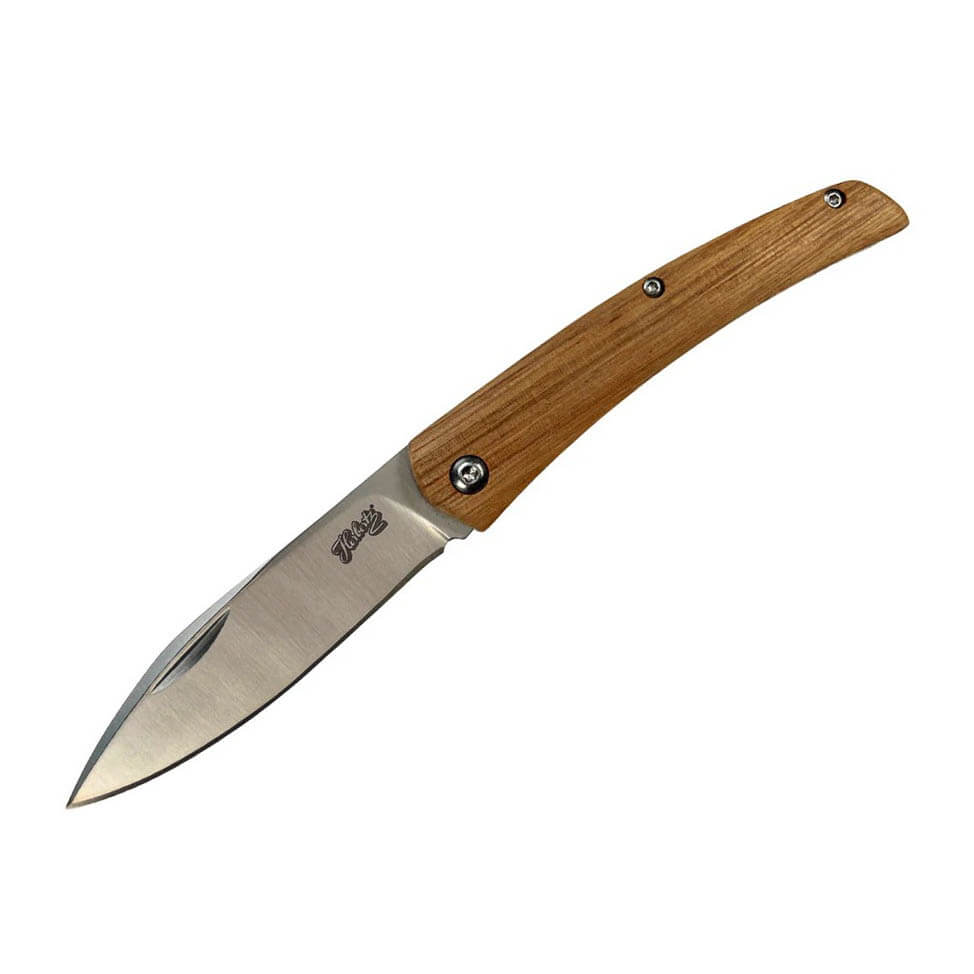 Canivete com cabo em madeira de zebra e lâmina slipjoint de 8 cm