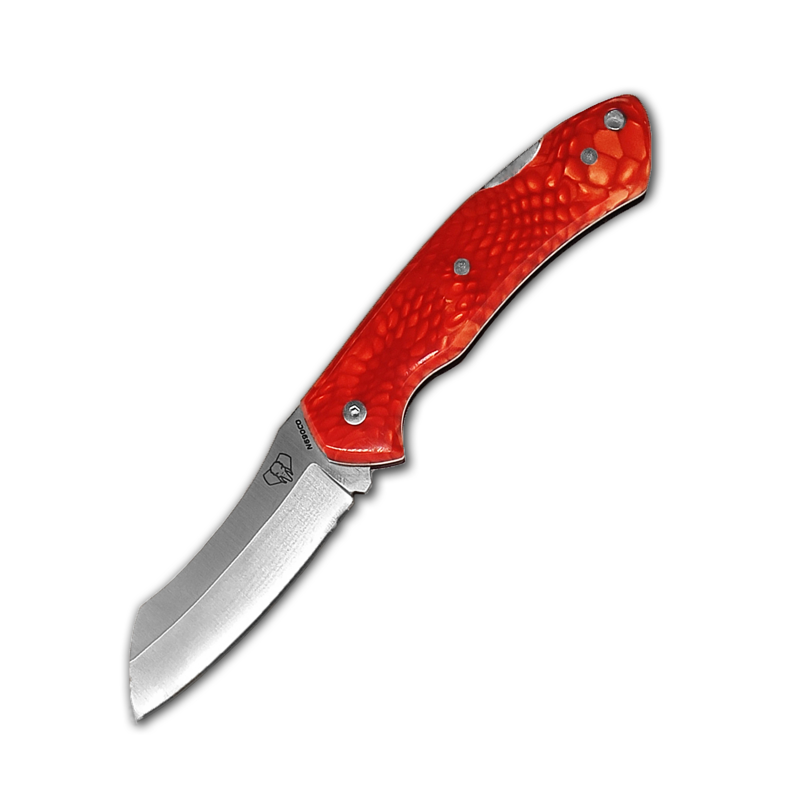 Couteau de poche Cudeman Tundra avec manche en juma rouge poli et...