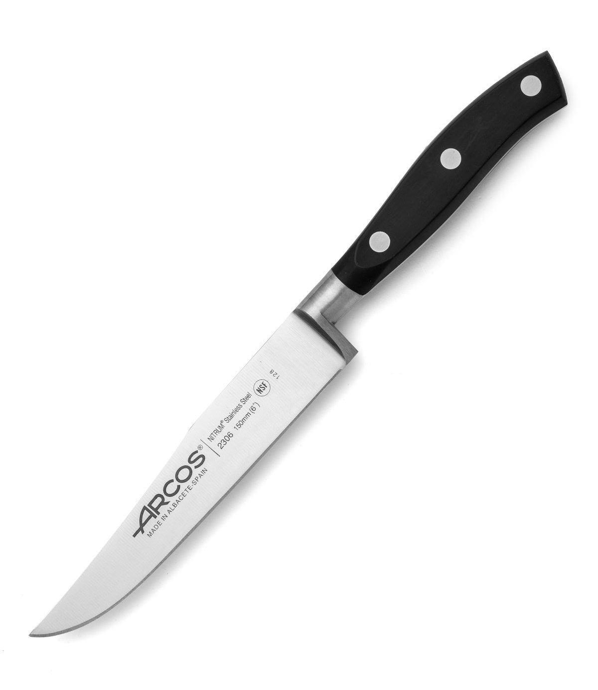 Faca de cozinha Arcos Riviera Preto Riviera com lâmina de 15 cm