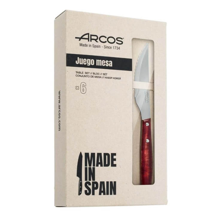 Conjunto de 6 facas para talheres de mesa