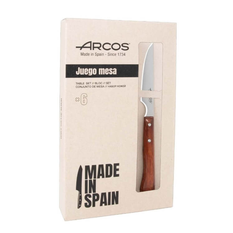 Conjunto de 6 facas de mesa do Faqueiro Arcos (Borda lisa)