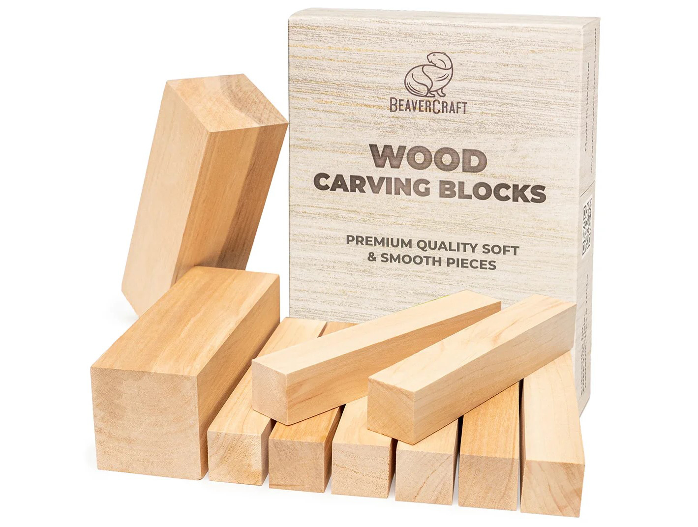 Jeu de 10 blocs en bois d'aulne