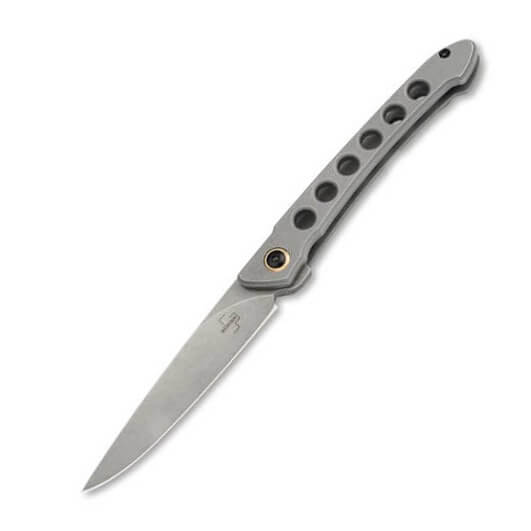 Couteau de poche tactique avec manche squelette en acier inoxydab...