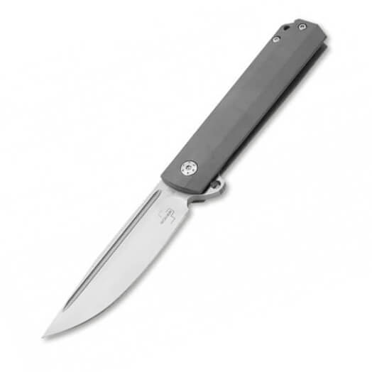 Couteau de poche tactique avec manche en titane et cadre de verro...