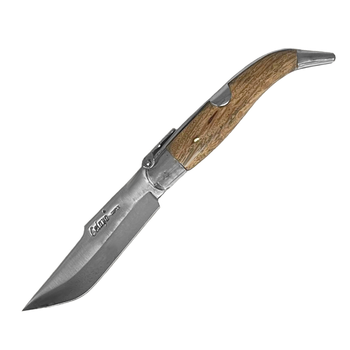 Navaja clásica albacete con hoja de acero inoxidable de 7 cm y mango de madera de encina