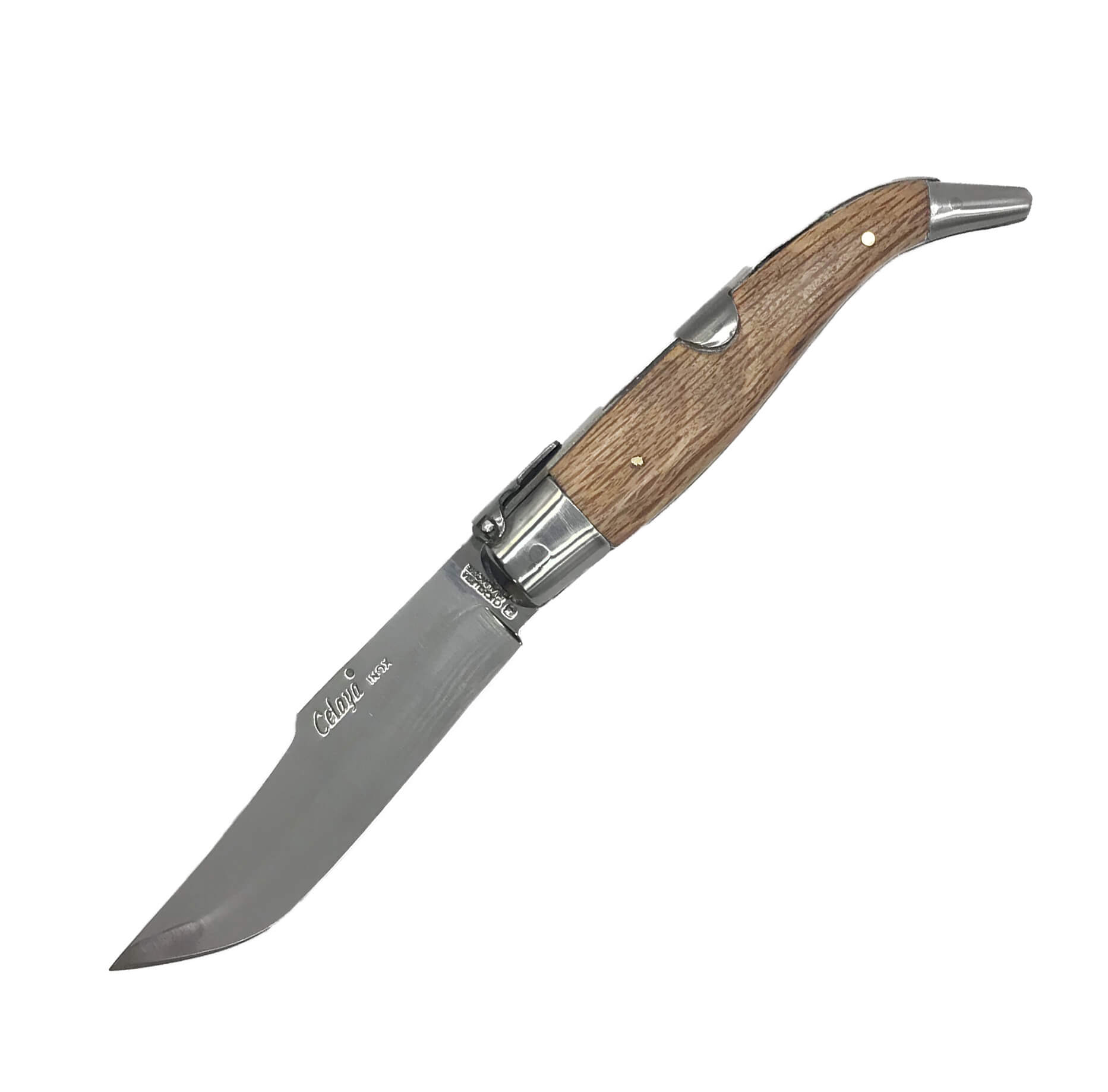 Navaja clásica albacete con hoja de acero inoxidable de 11 cm y mango de madera de encina