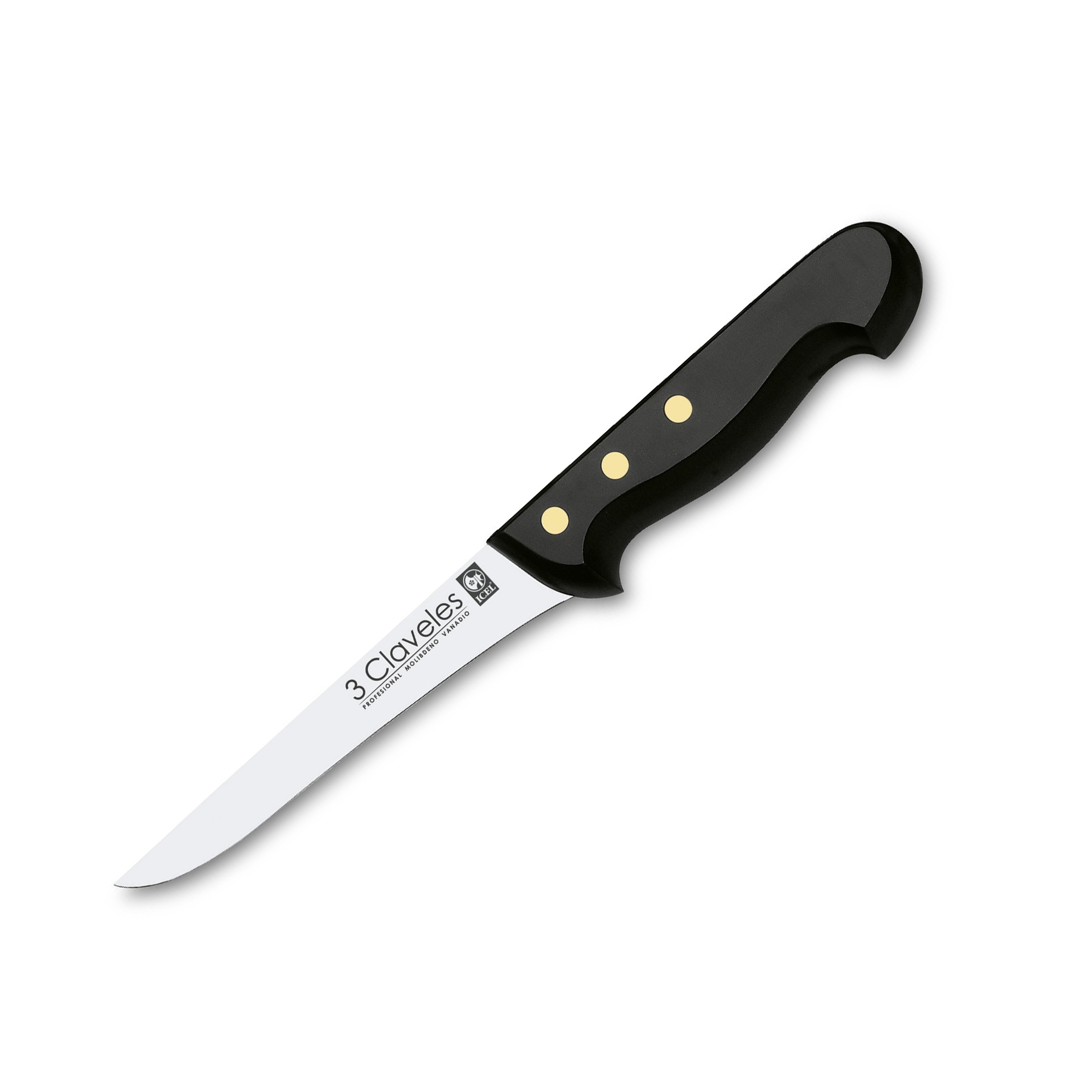 Cuchillo deshuesador 15 cm 3 Claveles mango pom presentación fund...