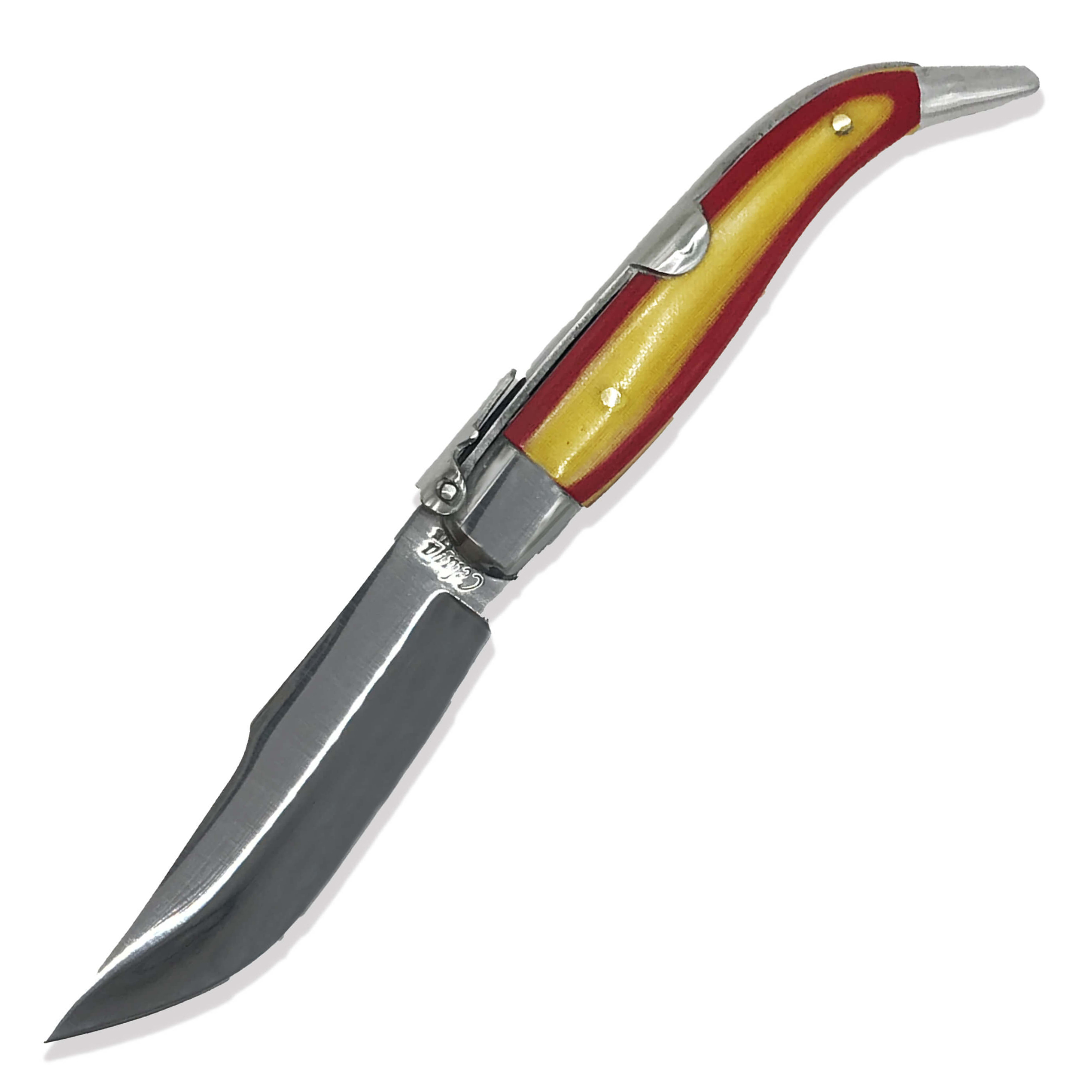 Couteau Celaya Albaceteña avec manche en micarta avec le drapeau ...