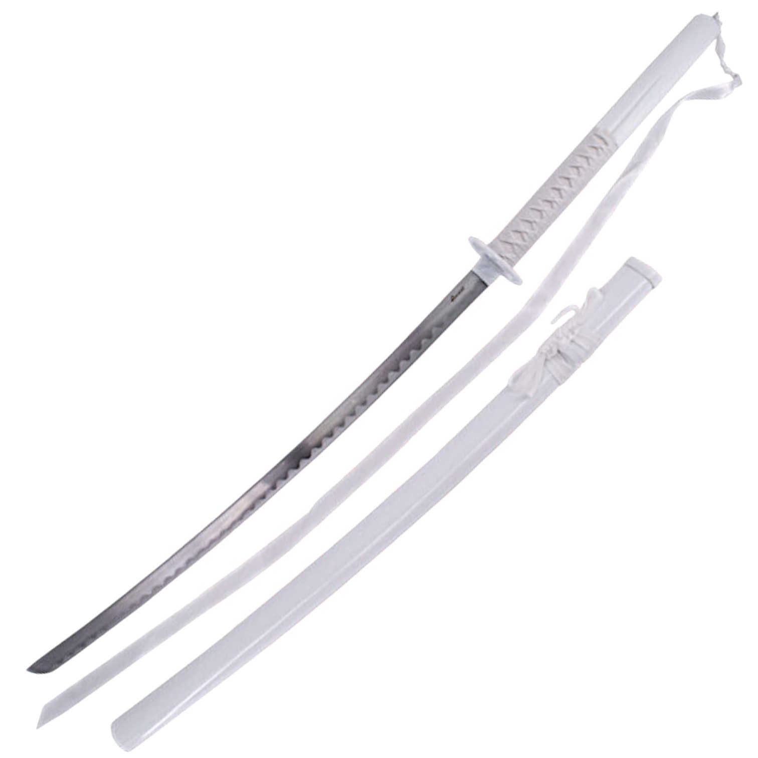 Katana Kuchiki Rukia de Bleach avec manche et fourreau blancs