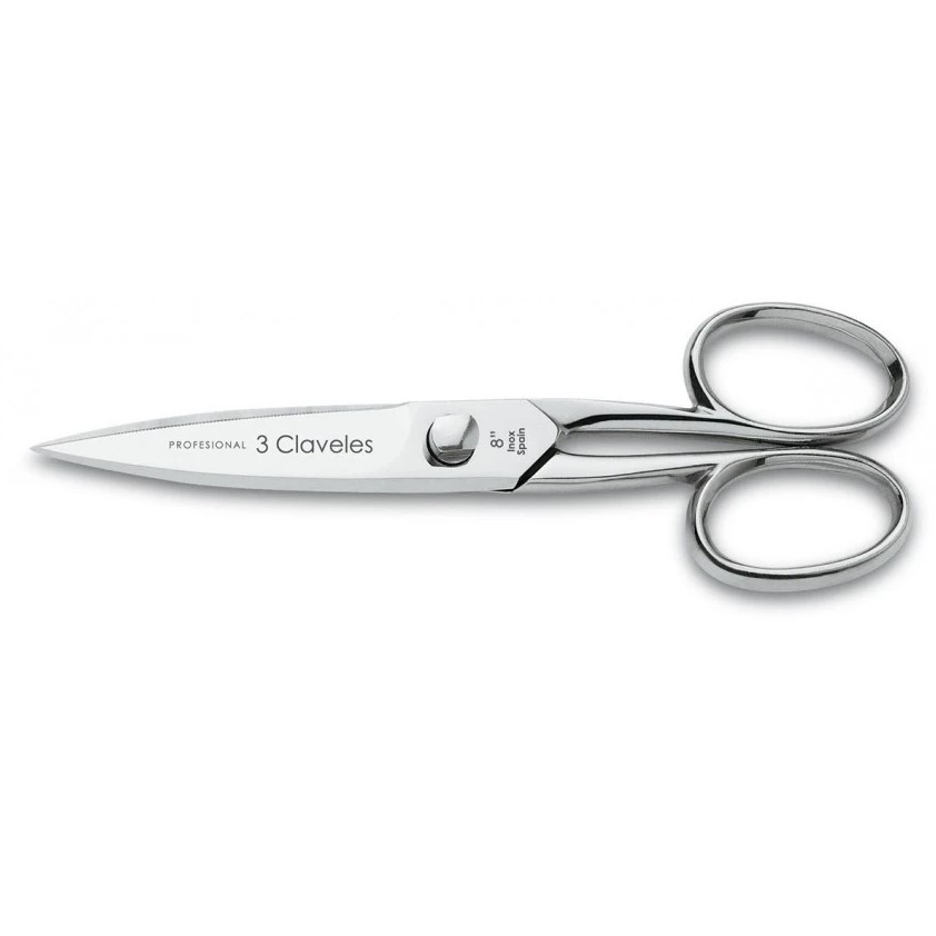 Tesoura de cozinha Master 8" em aço inoxidável com acabamento bri...