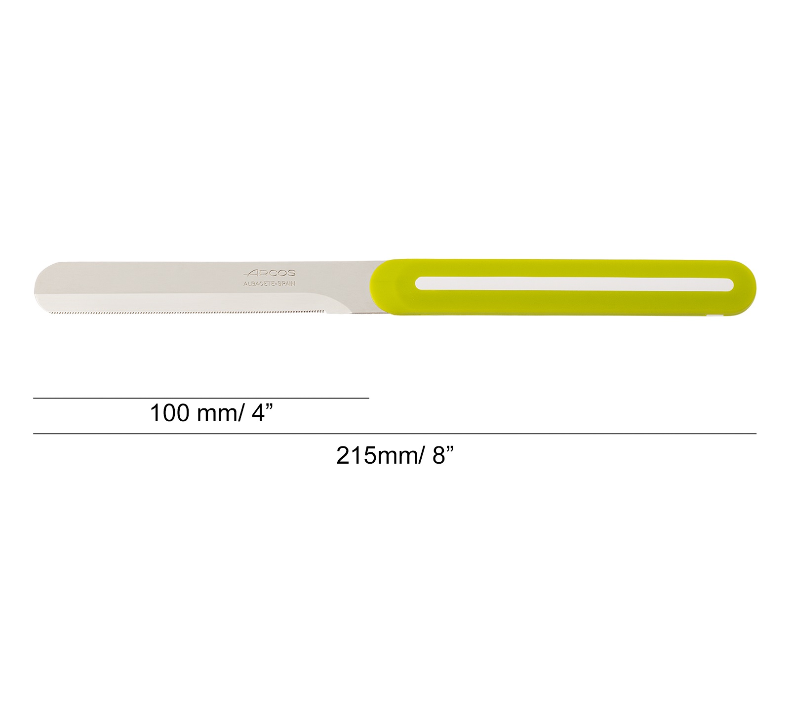 Couteau de table vert Arcos Nitrum avec lame micro-perle de 10 cm