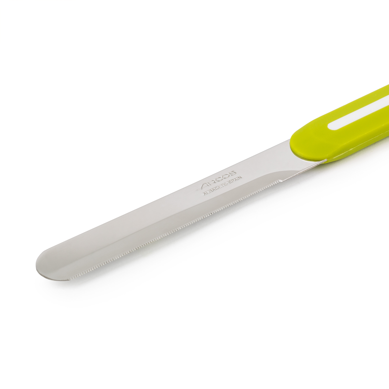 Couteau de table vert Arcos Nitrum avec lame micro-perle de 10 cm