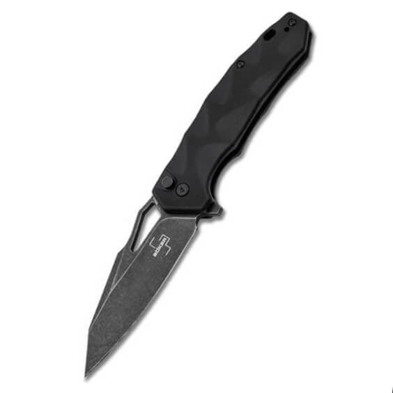 Couteau tactique avec manche adaptable et bouton de verrouillage