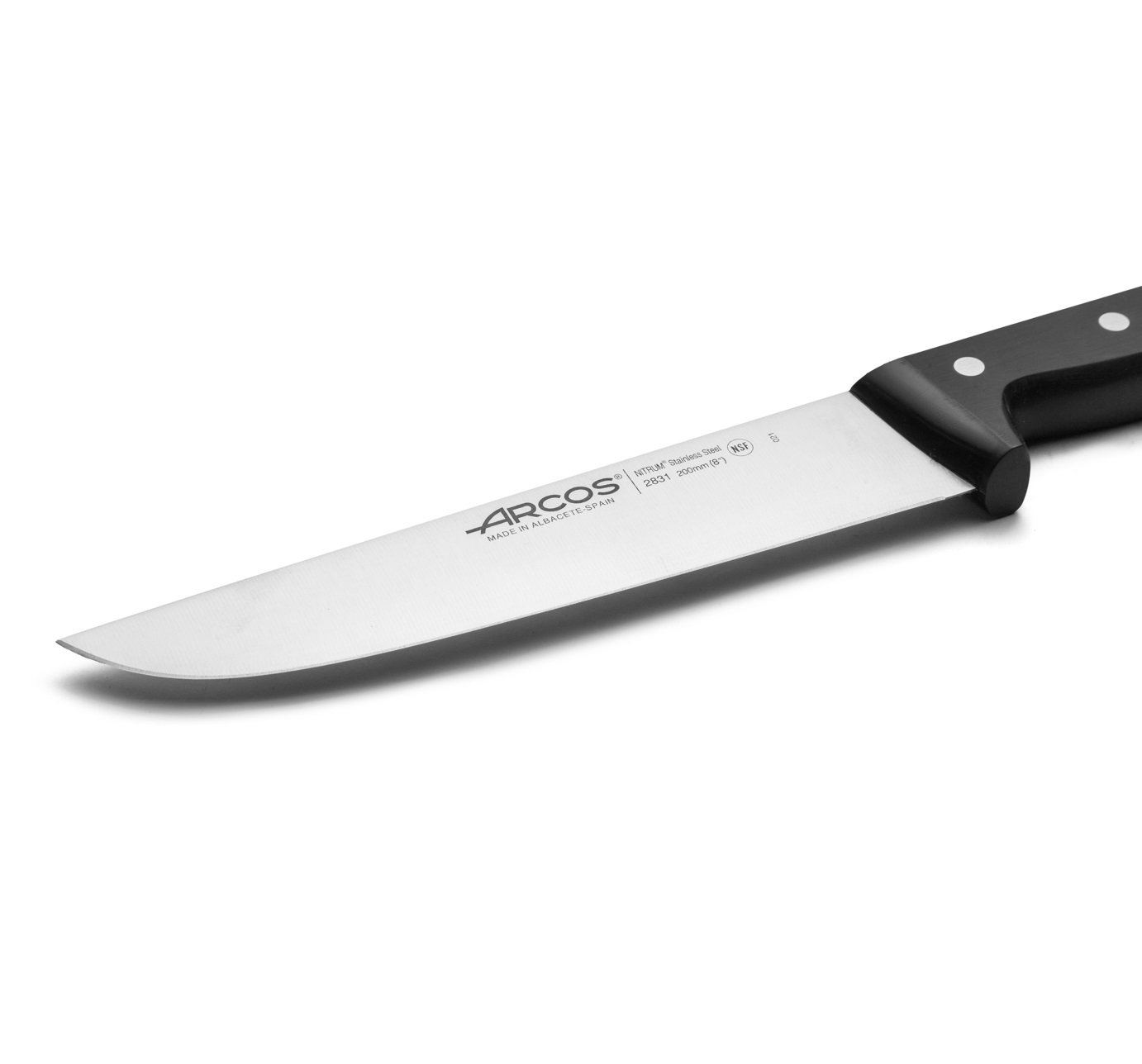 Coltello da macellaio universale Arcos con lama dritta da 20 cm e manico in poliossimetilene