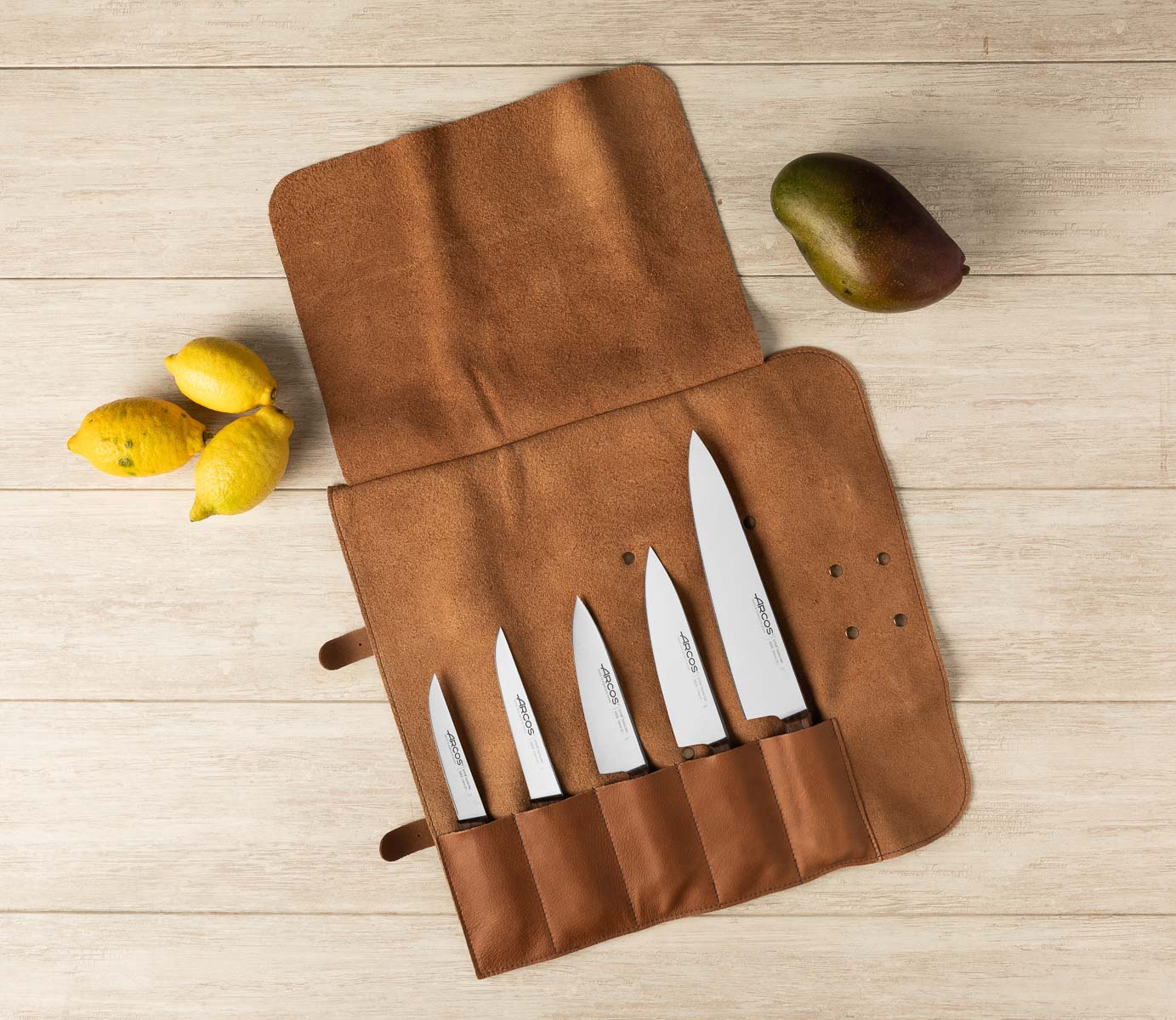 Bolsa para facas Arcos castanho para 5 peças